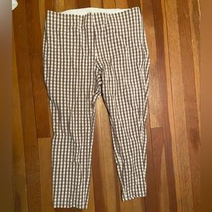 Light brown plaid work pants from target